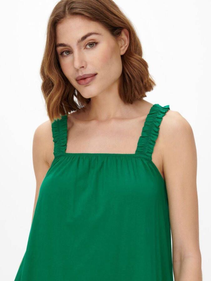 Only Midi jurk ruches bandjes