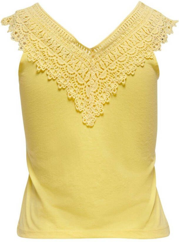 Only Mouwloze top kanten detail