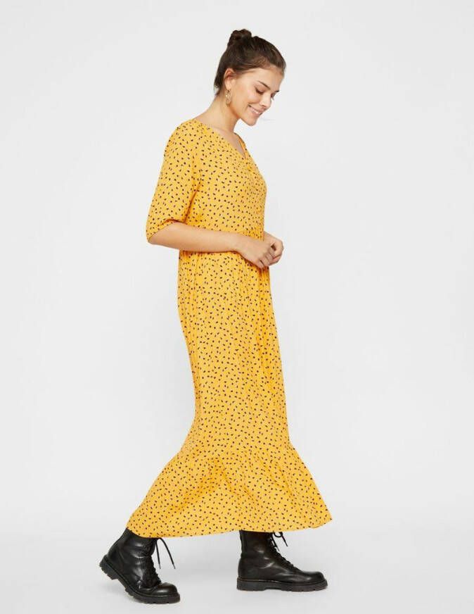 Pieces Maxi jurk viscose v hals