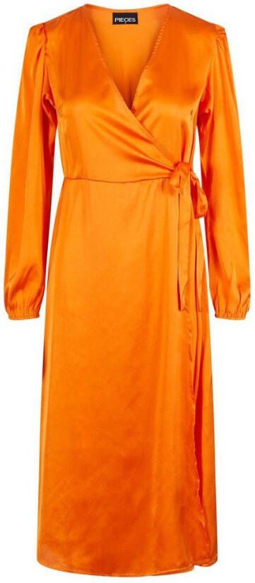 Pieces Pcdi Midi Dress D2D , Oranje, Dames