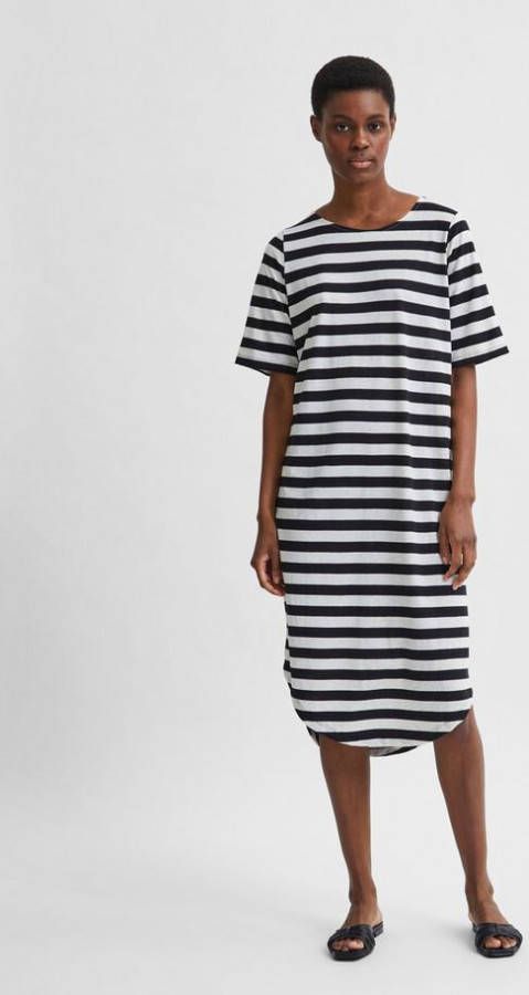 SELECTED FEMME gestreepte SLFIVY zwart/wit