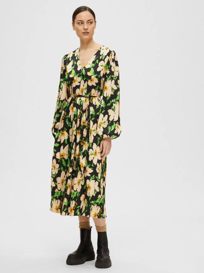 Selected Femme Midi jurk gebloemd