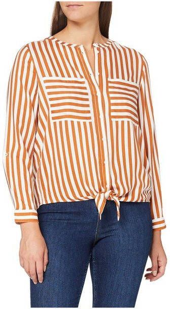 Street One gestreepte blouse oranje/wit