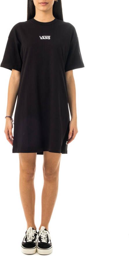 Vans Jurk vrouw wm center vee tee dress vn0a4ru2blk