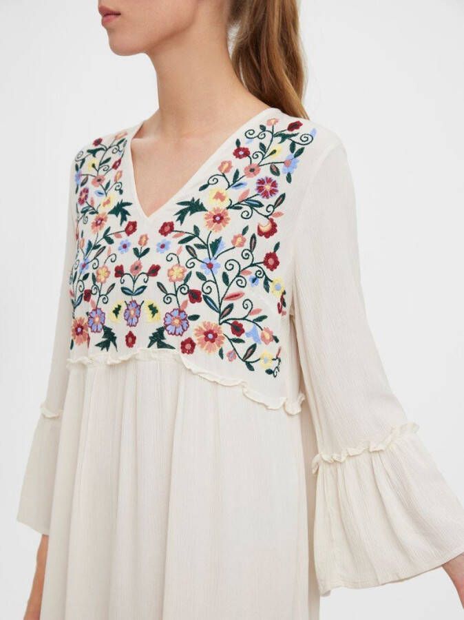 Vero Moda Korte jurk boho geborduurde