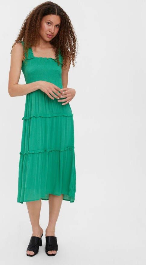 Vero Moda Maxi jurk ruches bandjes