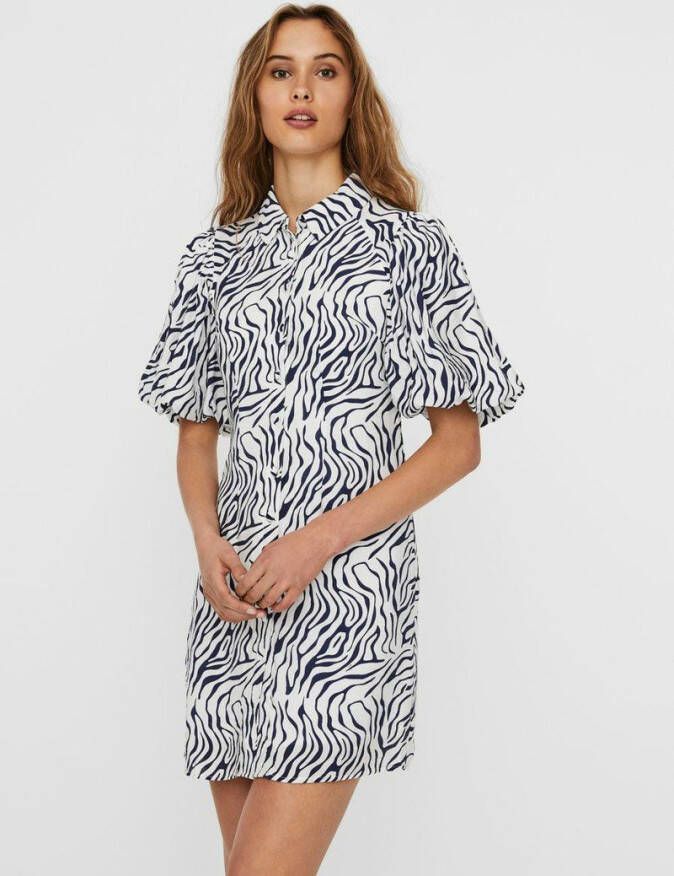 Vero Moda Midi jurk blouse met pofmouwen
