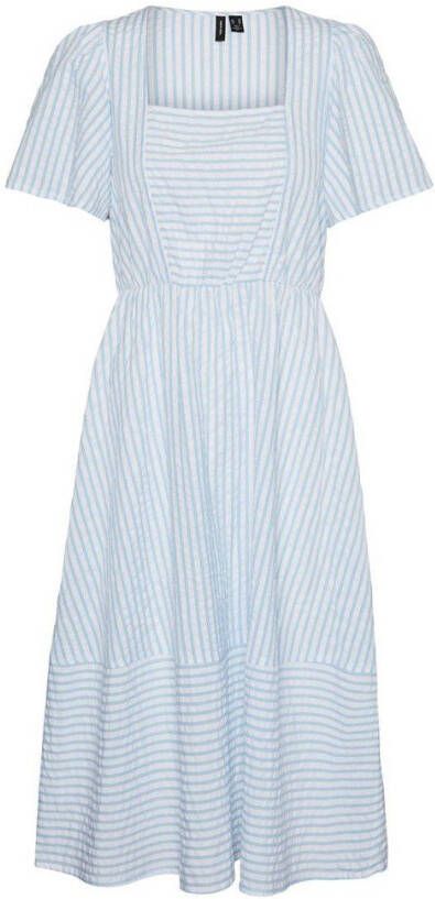 Vero Moda Midi jurk gestructureerde
