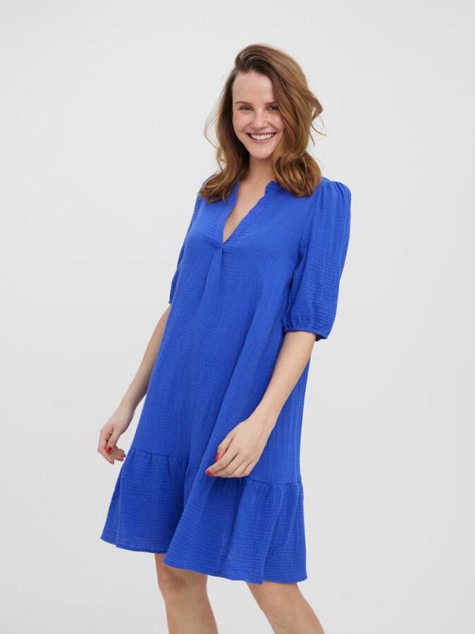 Vero Moda Midi jurk soepelvallende v hals