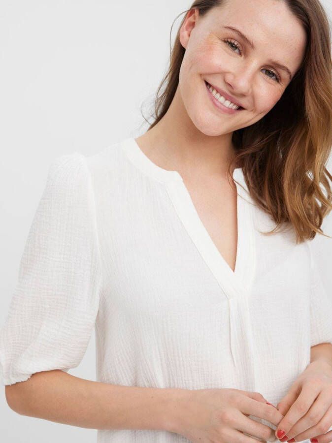 Vero Moda Midi jurk soepelvallende v hals