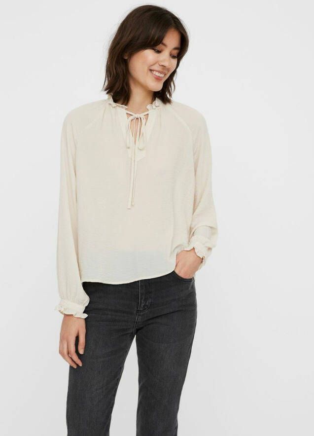 Vero Moda Top met lange mouwen strikkoord in de hals