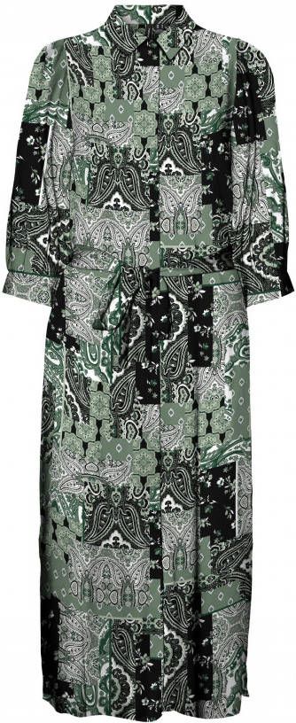VERO MODA blousejurk VMGIGI van gerecycled polyester groen