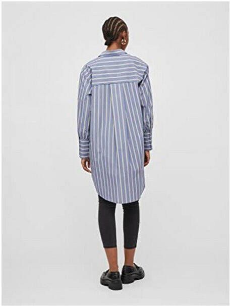 Vila Vigitzy Oversize Shirt , Blauw, Dames