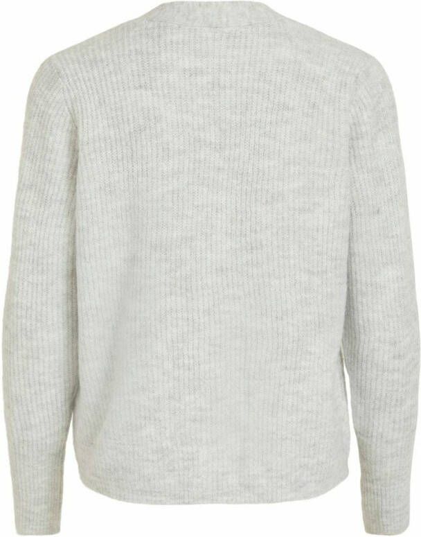 Vila Vinora L/S Knop gebreid vest/PB , Grijs, Dames