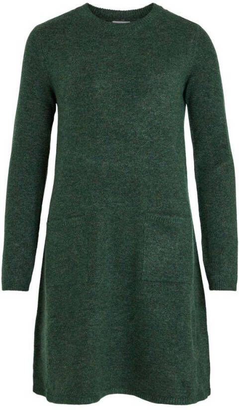 Vila Gebreide jurk lange mouwen