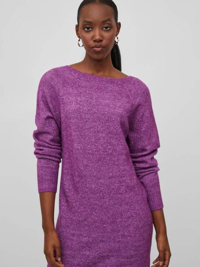 Vila Gebreide jurk lange mouwen