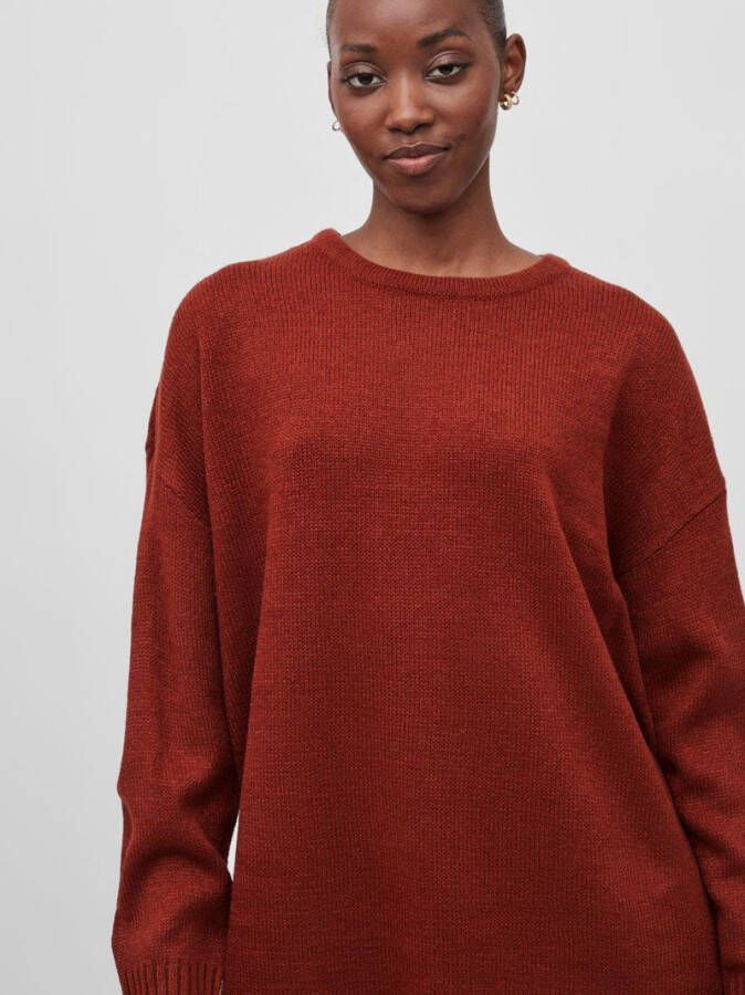 Vila Gebreide jurk lange mouwen