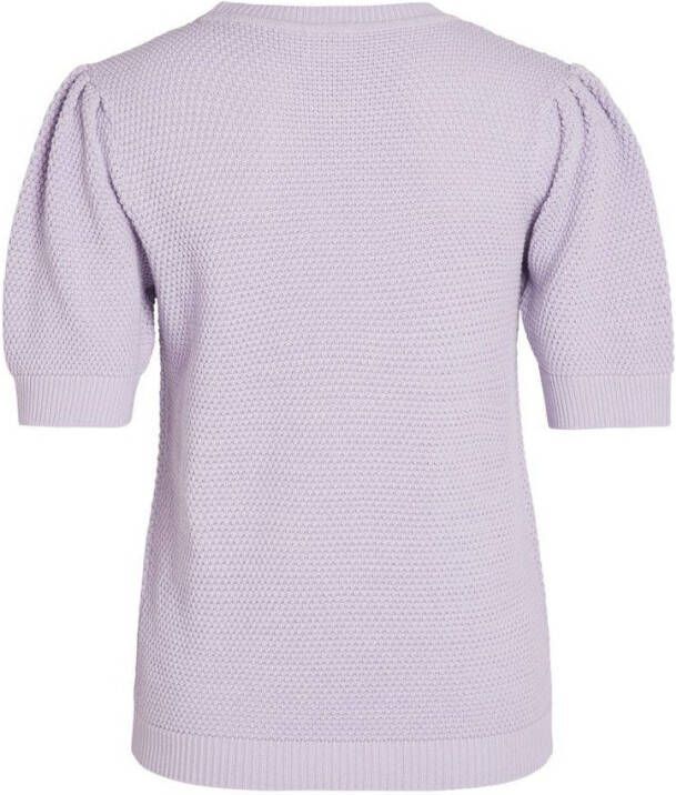 Vila Gebreide top pofmouwen