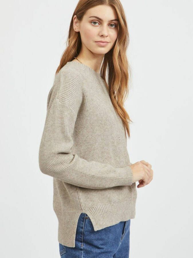 VILA gebreide trui VIRIL beige