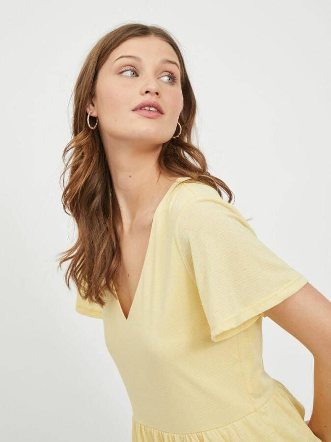 Vila Knielengte jurk korte mouwen