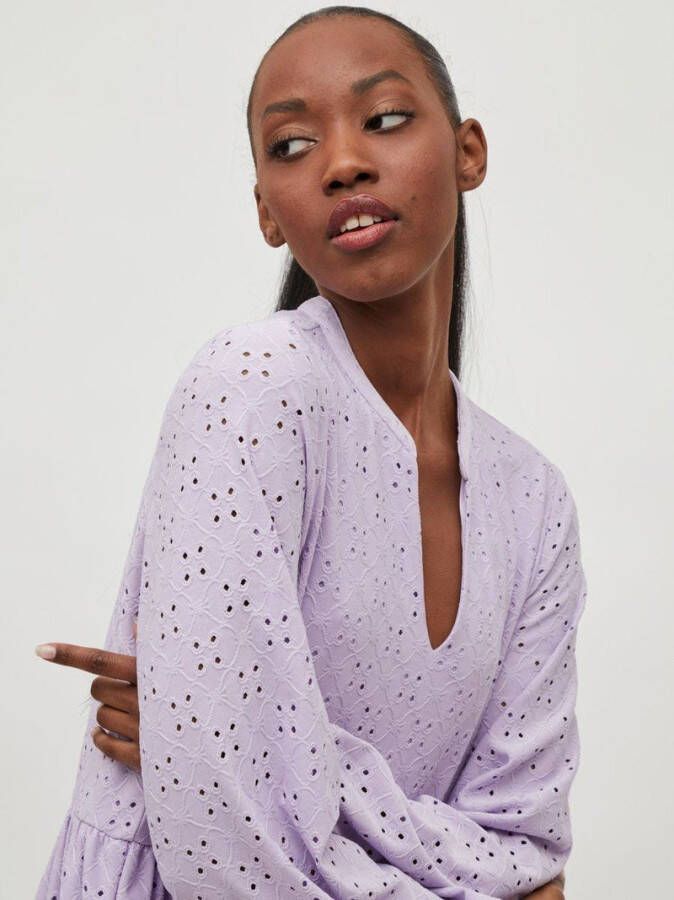 VILA A lijn jurk VIKAWA van gerecycled polyester lila