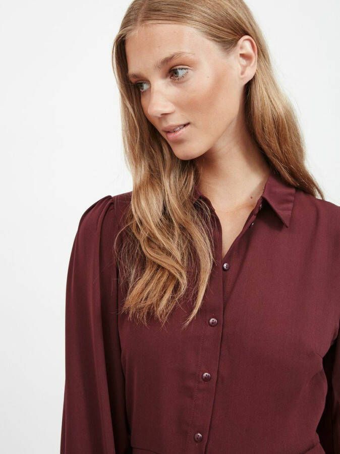 Vila Knielengte jurk lange mouwen