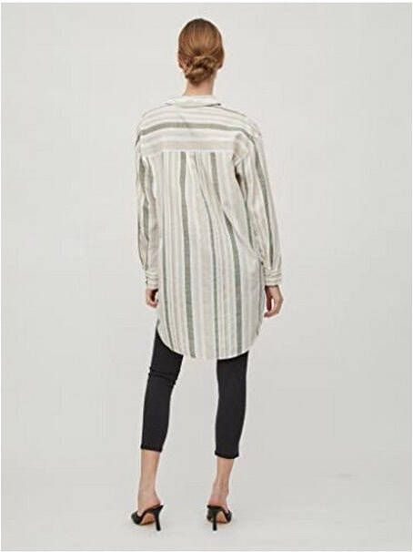 Vila Overhemd lange gestreepte katoenen