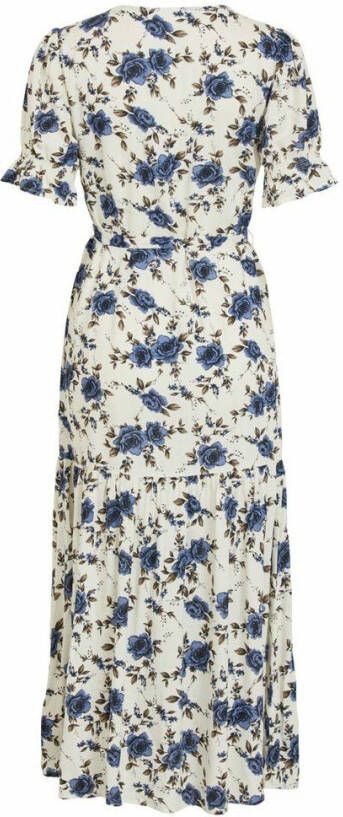 Vila Maxi jurk gebloemde shortsleeve