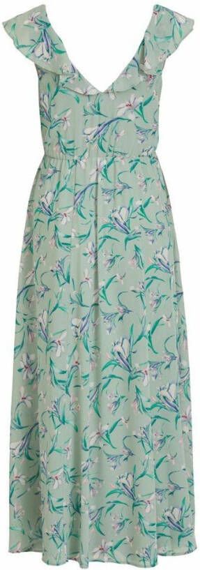 Vila Maxi jurk v hals met ruches