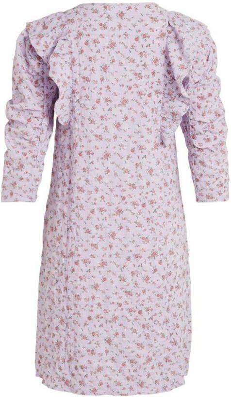 Vila Mini jurk bloemen 3/4 mouwen