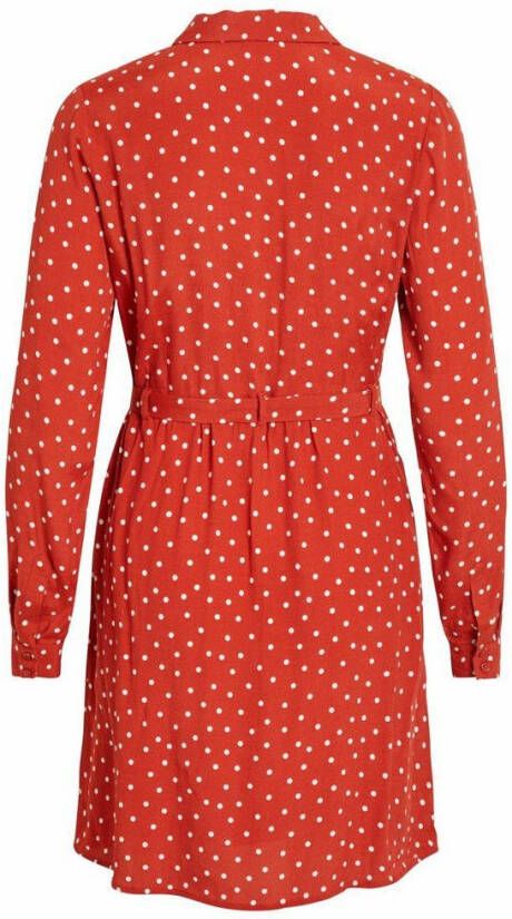 Vila Mini jurk Longsleeve , Rood, Dames