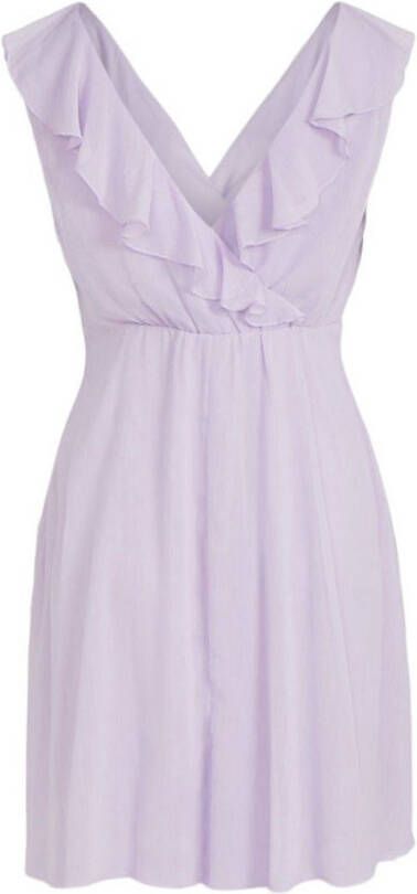 Vila Mini jurk v hals met ruches
