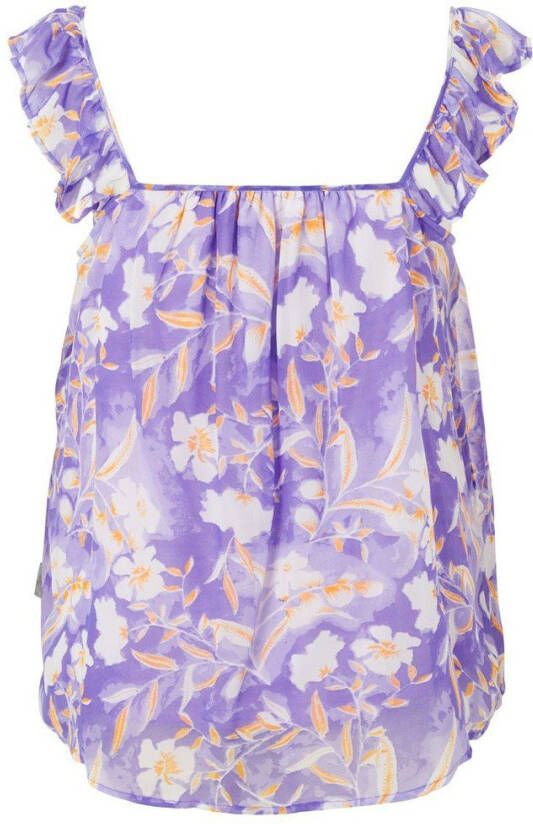 Vila Mouwloze top curve bloemen