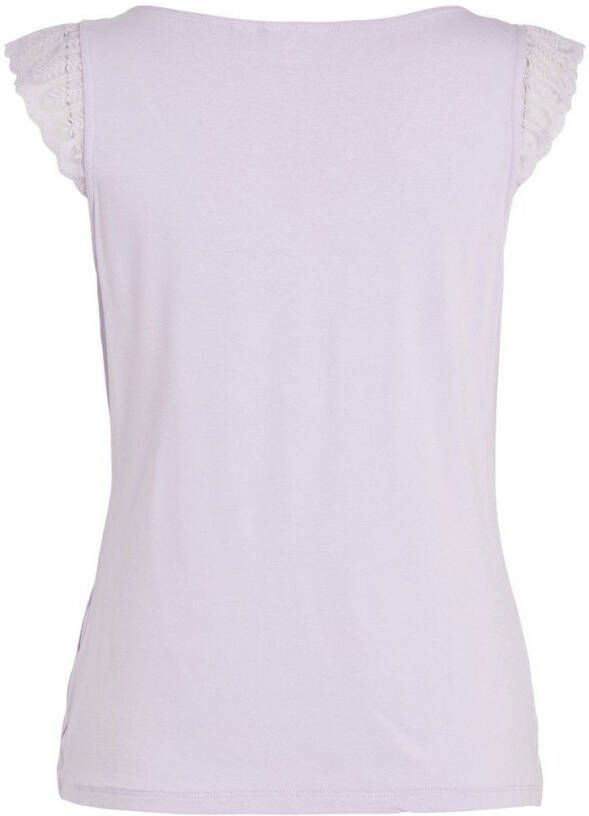 Vila Mouwloze top kanten bovenkant