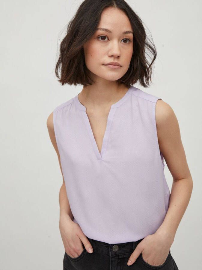Vila Top VIROMA V NECK TOP iets gestructureerd materiaal