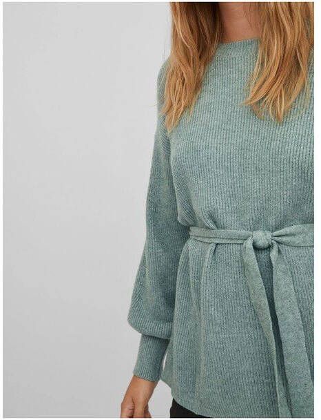 Vila Gebreide top lange knoopriem