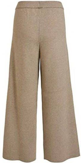 Vila Vicassie 7/8 HW Wide Knit Pants , Beige, Dames