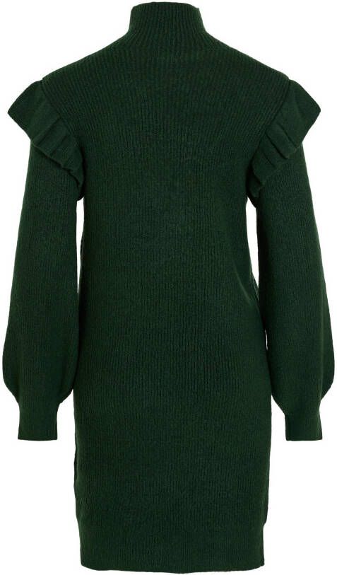 Vila Gebreide jurk hoge kraag