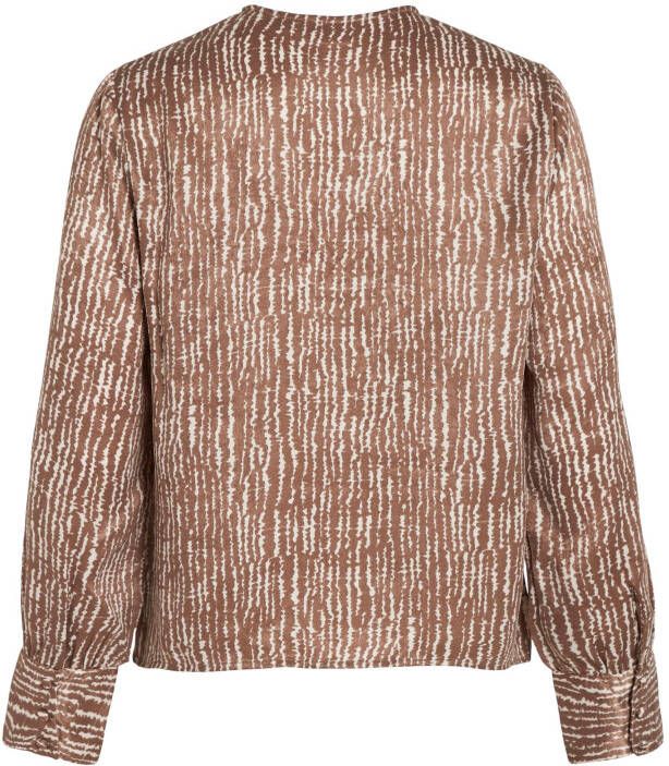 Vila Visally fia v neck l/s top/pb