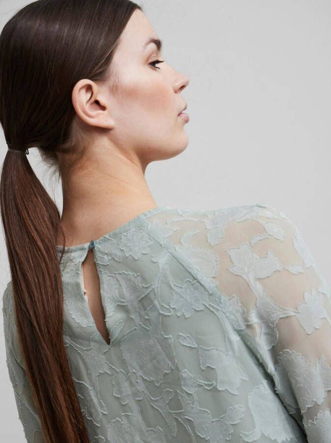 Y.A.S gebloemde jurk YASLUCINDA lichtgroen