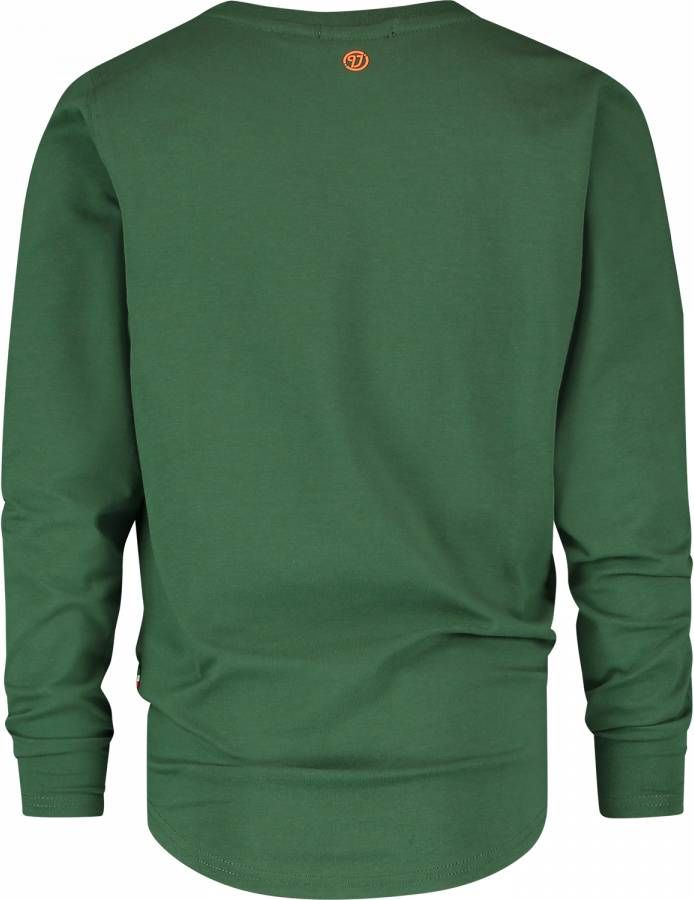 Vingino ! Jongens Shirt Lange Mouw Maat 110 Donkergroen Katoen/elasthan