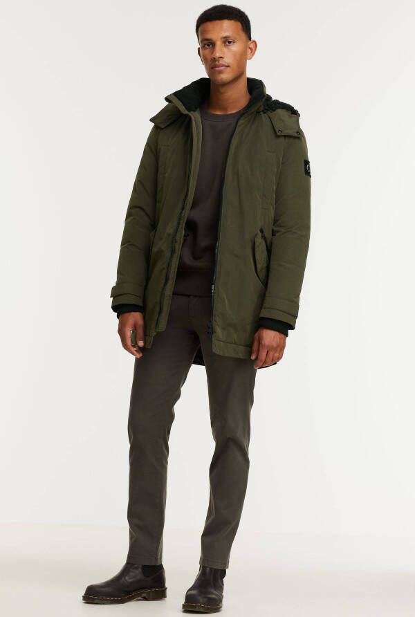Calvin Klein Gewatteerde parka met afneembare capuchon