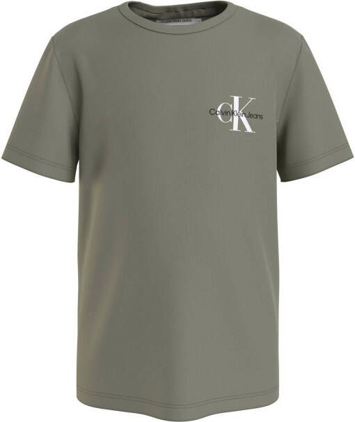 Calvin klein JEANS T shirt met logo kaki
