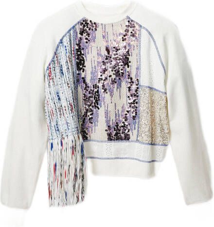 Desigual Sweatshirts geometric , Wit, Dames
