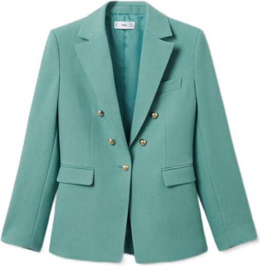 Mango Olivia double breasted blazer met klepzakken