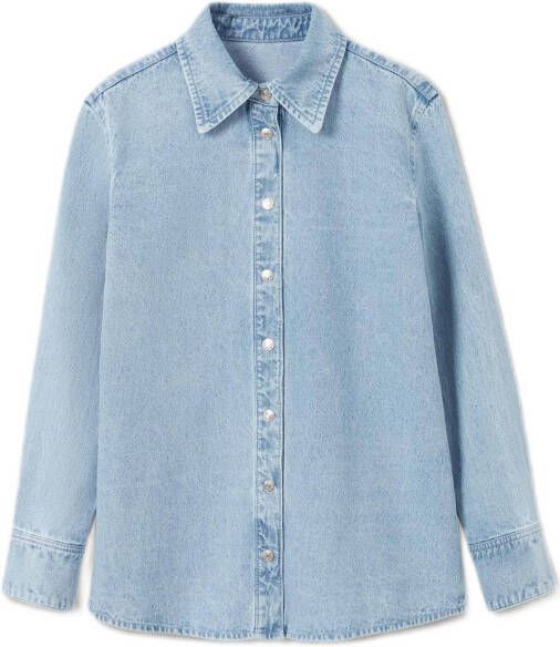 Mango Eloise blouse van denim met stretch