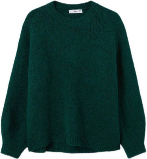 Mango Jorge grofgebreide trui in wolblend