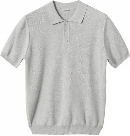 Mango Goya fijngebreide regular fit polo met stretch