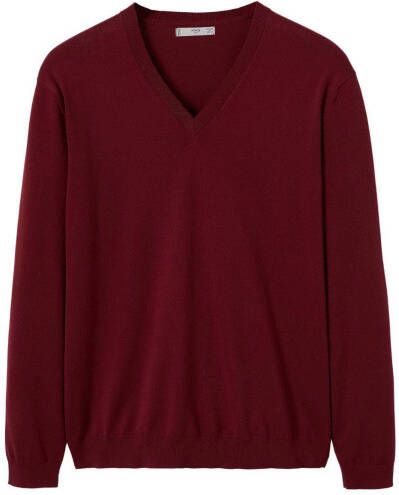 Mango Tenv fijngebreide pullover met V hals