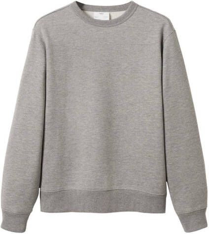 Mango Man gemêleerde sweater middengrijs